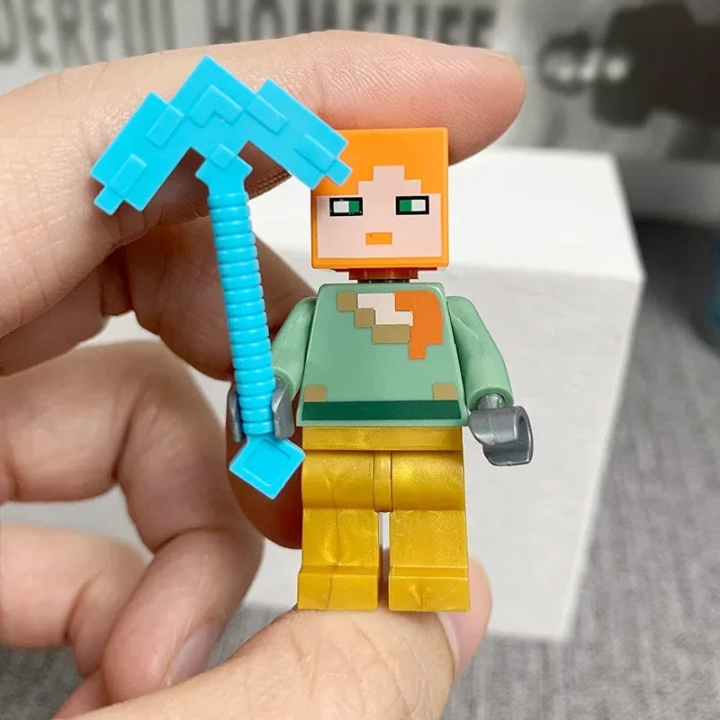 Adventskalender mit 24 Türchen und bunten Anime-Minifiguren im Pixelstil