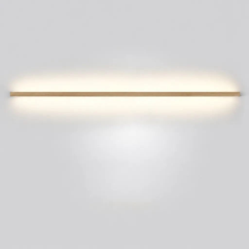 Linova - Minimalistische Längliche LED Wandleuchte Holzoptik - Weiß (5000K)