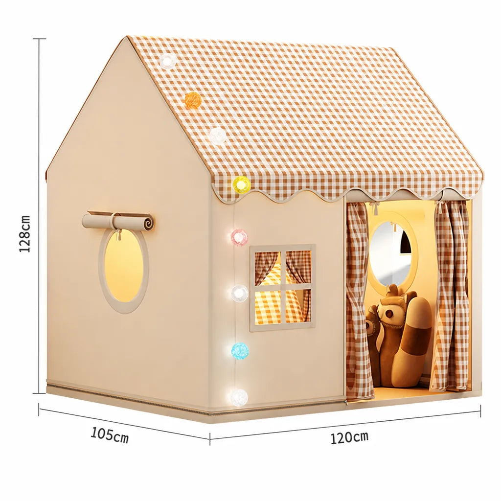 Lumihüs - Kinder Spielhaus Zelt Mit Lichterkette - Rosa