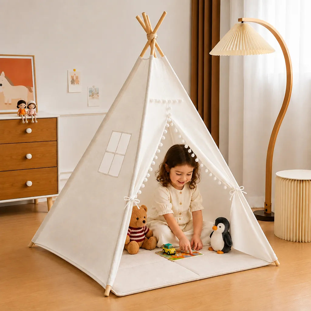 Tepori - Kinder Tipi Spielzelt Faltbar Indoor