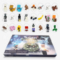 Adventskalender mit 24 Türchen und bunten Anime-Minifiguren im Pixelstil