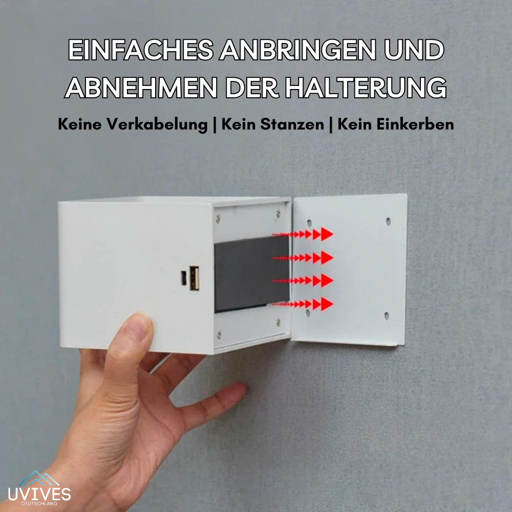 Kabellose kubische LED-Wandleuchte mit Bewegungssensor und Licht nach oben und unten