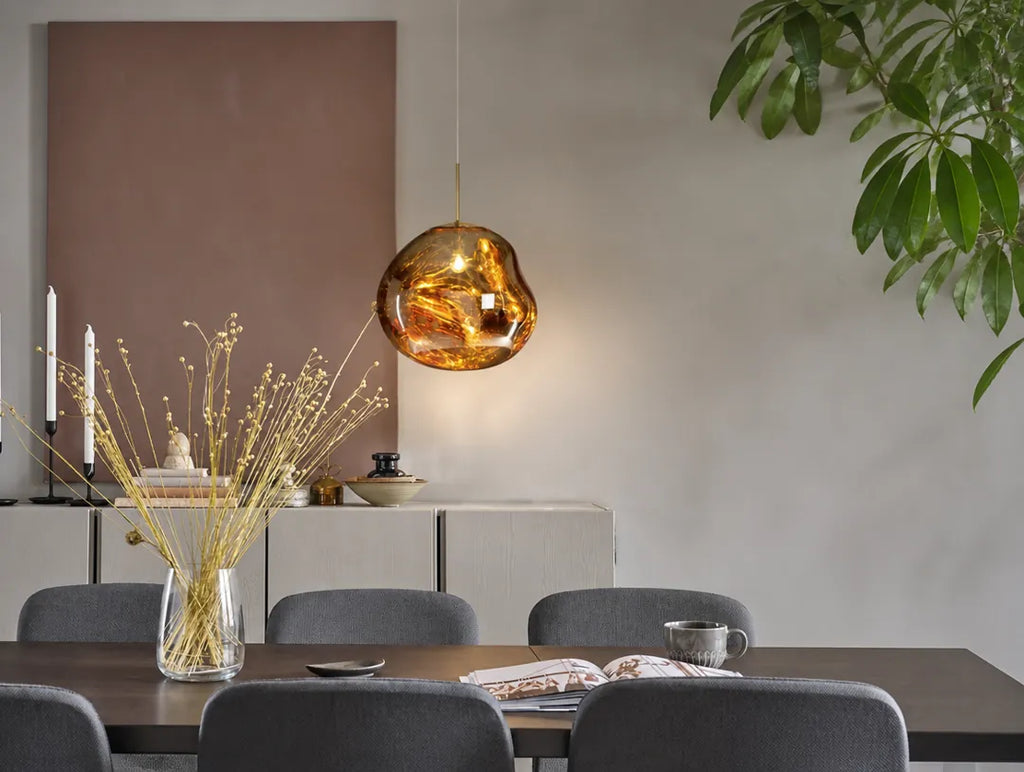 Lavorra - Organische Pendelleuchte Hängelampe Wohnzimmer - Gold