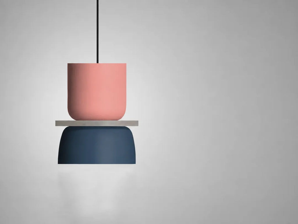 Stackolo - Mehrfarbige Stapel-Pendelleuchte Hängelampe Modern - Small Pink & Blue