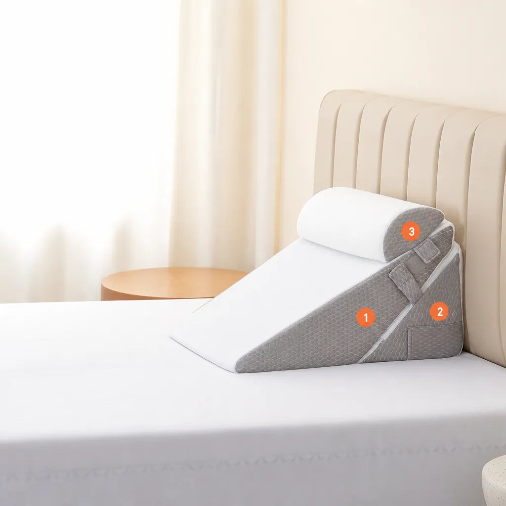 Relaxa - Verstellbares Winkelkissen Rücken Bett Erholung