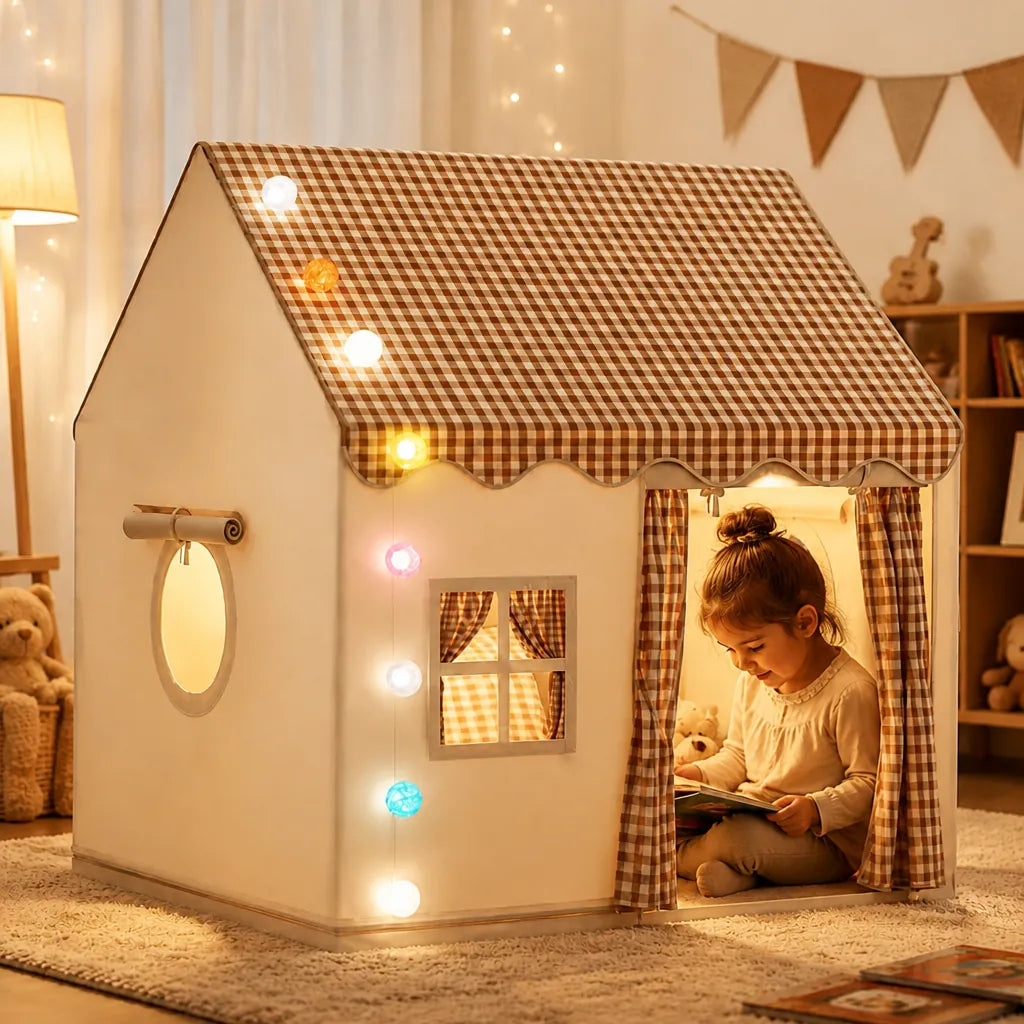 Lumihüs - Kinder Spielhaus Zelt Mit Lichterkette