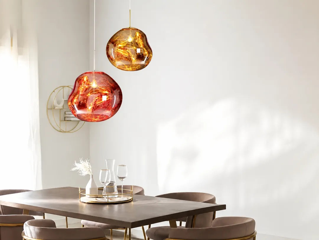 Lavorra - Organische Pendelleuchte Hängelampe Wohnzimmer - Gold
