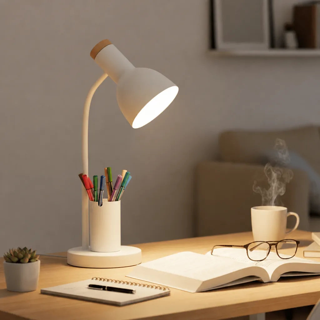 Lumivex - Schreibtischlampe Mit Stiftehalter Schwenkbar
