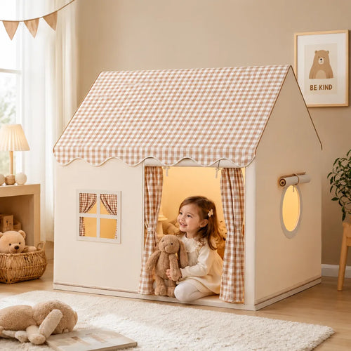 Casalia - Kinderspielhaus Zelt Kariert Faltbar