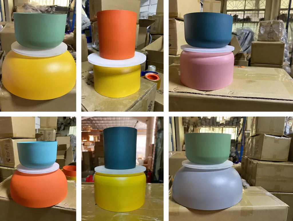 Stackolo - Mehrfarbige Stapel-Pendelleuchte Hängelampe Modern - Groß Cyan & Orange