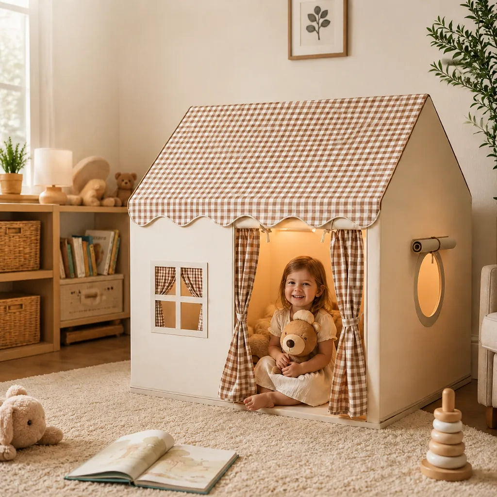 Casalia - Kinderspielhaus Zelt Kariert Faltbar