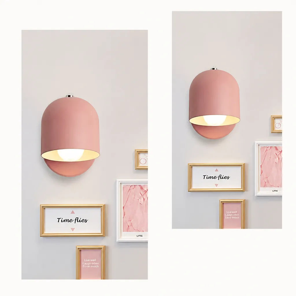 Lumeto - Schwenkbare Wandleuchte Skandinavisch Bunt - Rosa