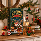 Adventskalender mit 24 farbenfrohen Mini-Weihnachtsanhängern