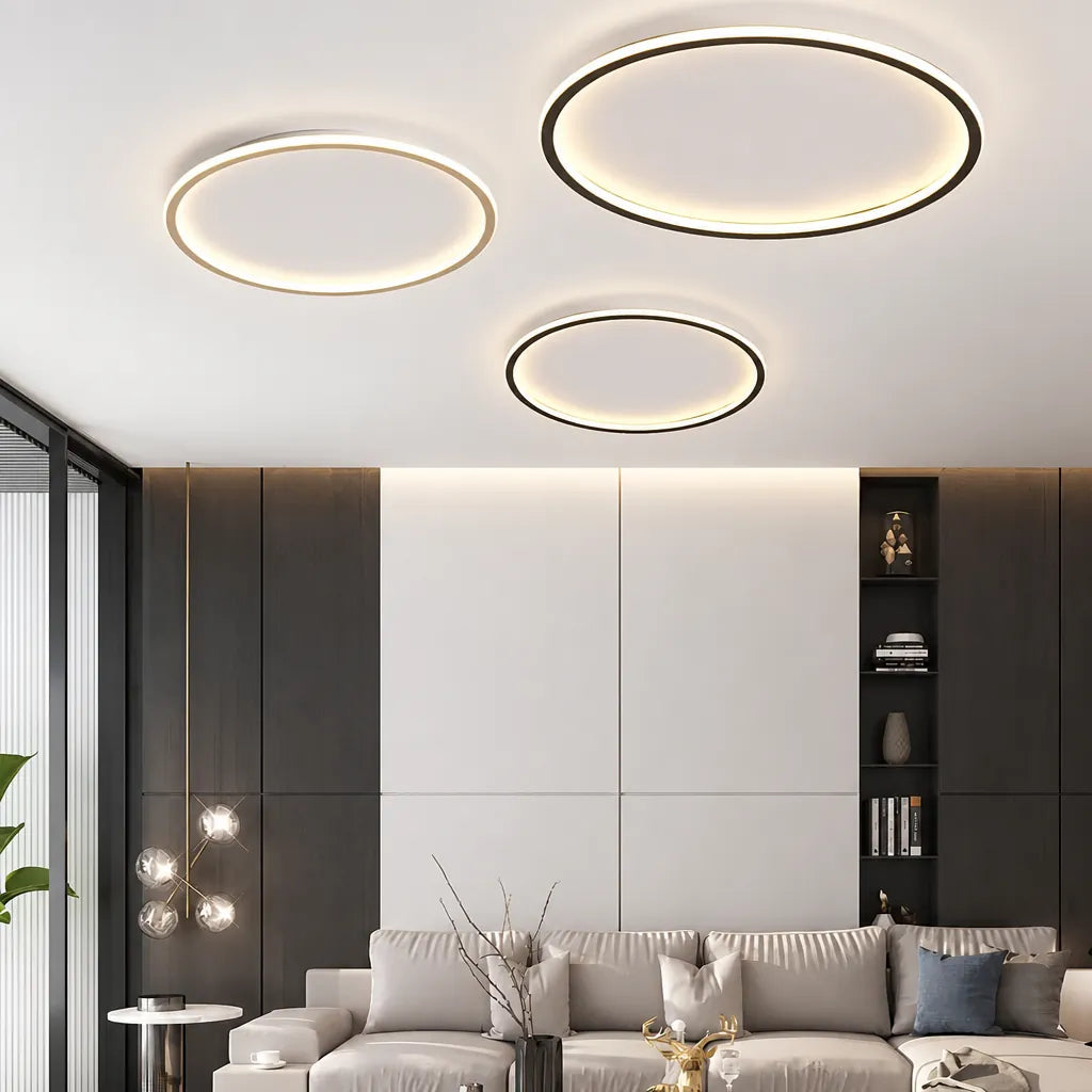 Rinova - Runde Ring LED Deckenleuchte Wohnzimmer - Weiß