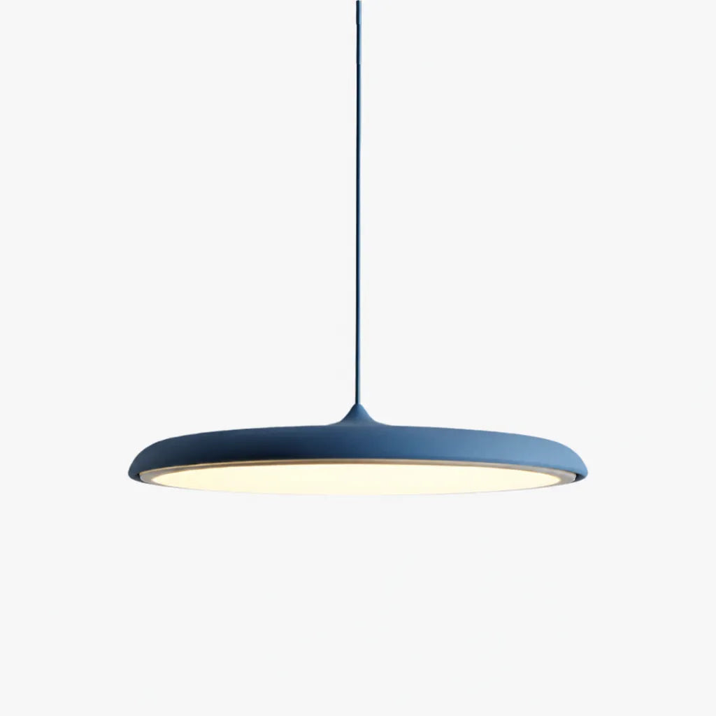 Discara - Flache LED Pendelleuchte Esstisch Skandinavisch - Blau
