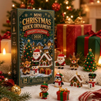 Adventskalender mit 24 farbenfrohen Mini-Weihnachtsanhängern