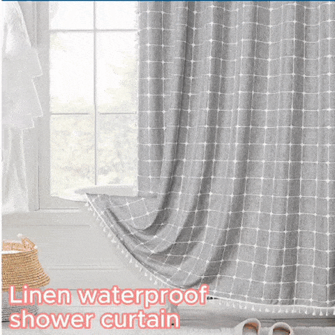 Bathari™ - Bohemian Duschvorhang Mit Verspielten Quasten