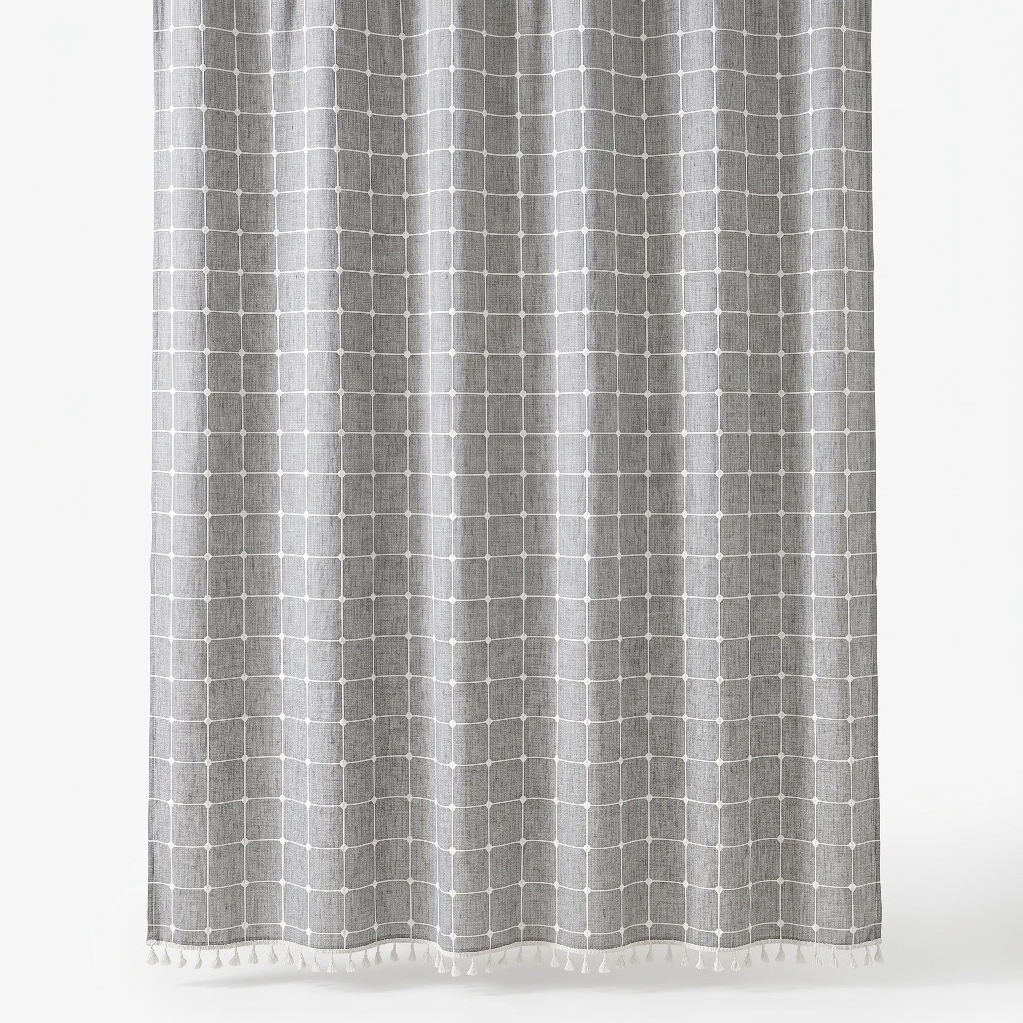 Bathari™ - Bohemian Duschvorhang Mit Verspielten Quasten