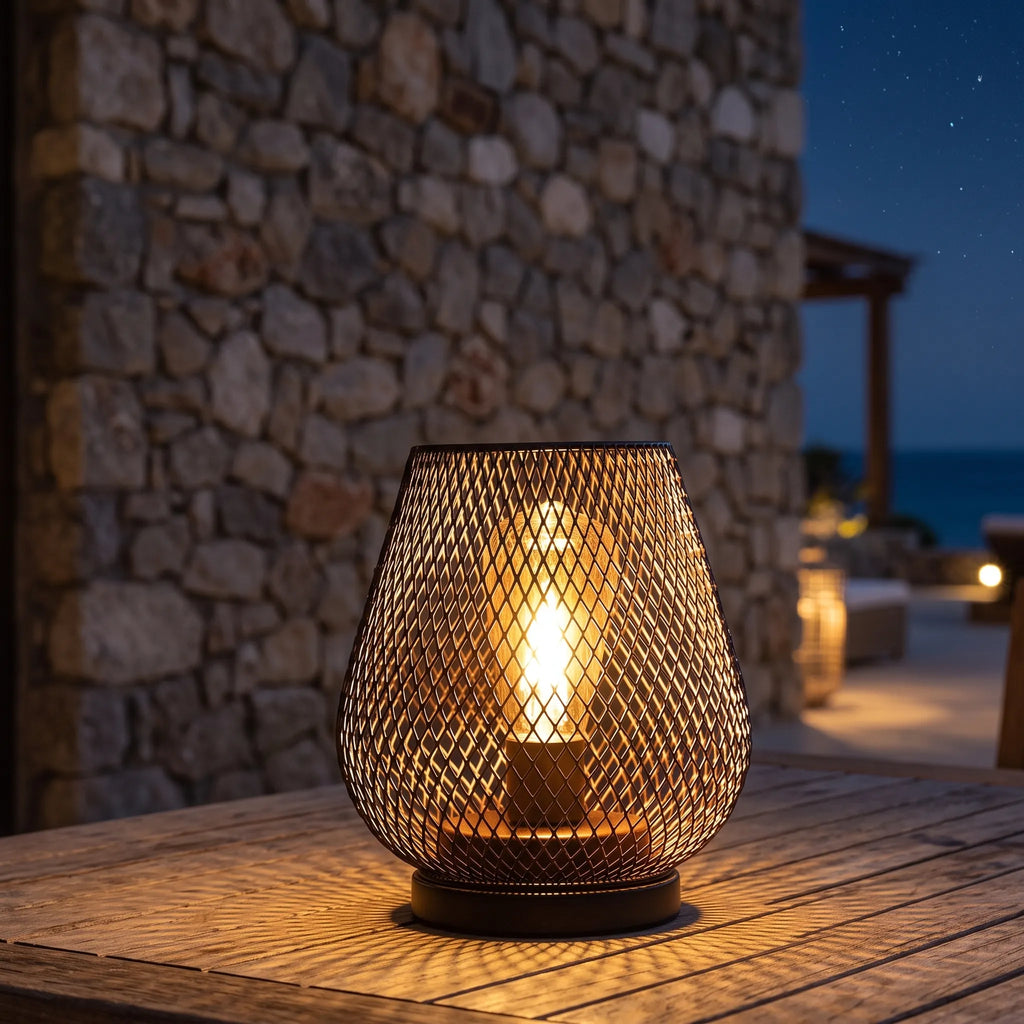Glowmesh - Moderne Kabellose Tischlampe In Netzoptik