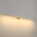 Lineare Wandleuchte mit schmaler Lichtleiste und Wandhalterung