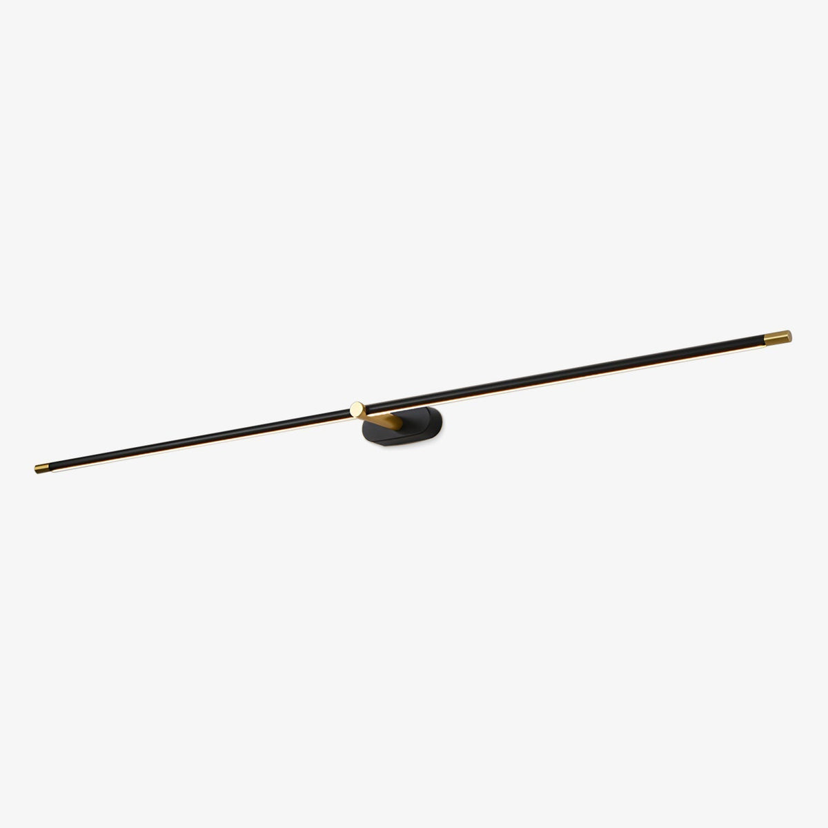 Lineare Wandleuchte mit schmaler Lichtleiste und Wandhalterung