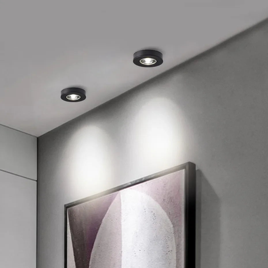 Flache runde LED-Deckenleuchte mit integrierter Lichtquelle