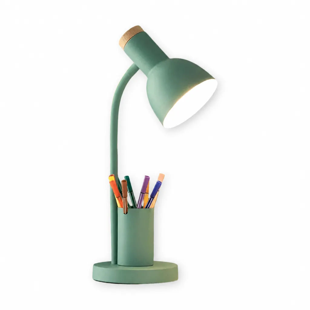 Lumivex - Schreibtischlampe Mit Stiftehalter Schwenkbar - Grün