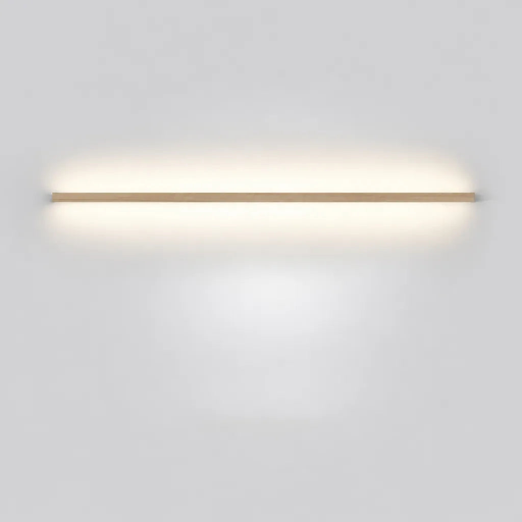 Linova - Minimalistische Längliche LED Wandleuchte Holzoptik - Weiß (5000K)