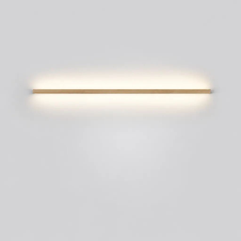 Linova - Minimalistische Längliche LED Wandleuchte Holzoptik - Weiß (5000K)