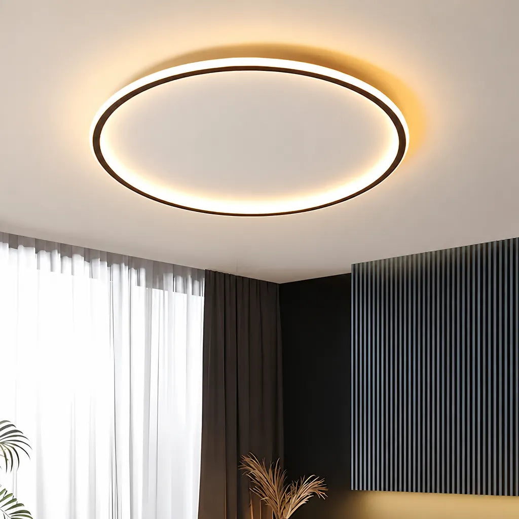 Rinova - Runde Ring LED Deckenleuchte Wohnzimmer - Schwarz