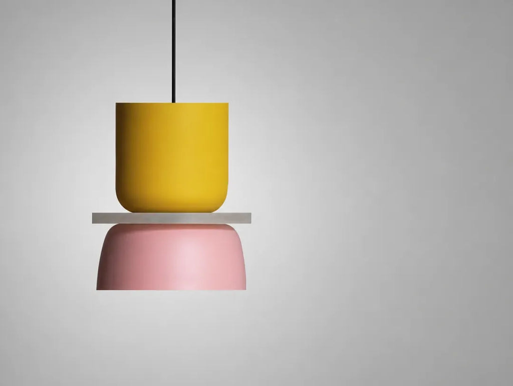 Stackolo - Mehrfarbige Stapel-Pendelleuchte Hängelampe Modern - Small Yellow & Pink