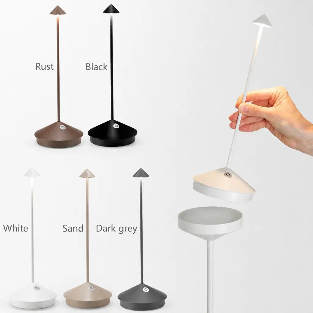 Filaré - Schlanke Kabellose Dimmbare LED Tischlampe - Weiß