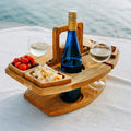Picoria - Klappbarer Picknick-Gartentisch Mit Weinflaschenhalter - Dunkelbraun