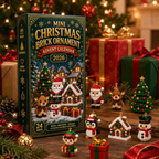 Adventskalender mit 24 farbenfrohen Mini-Weihnachtsanhängern