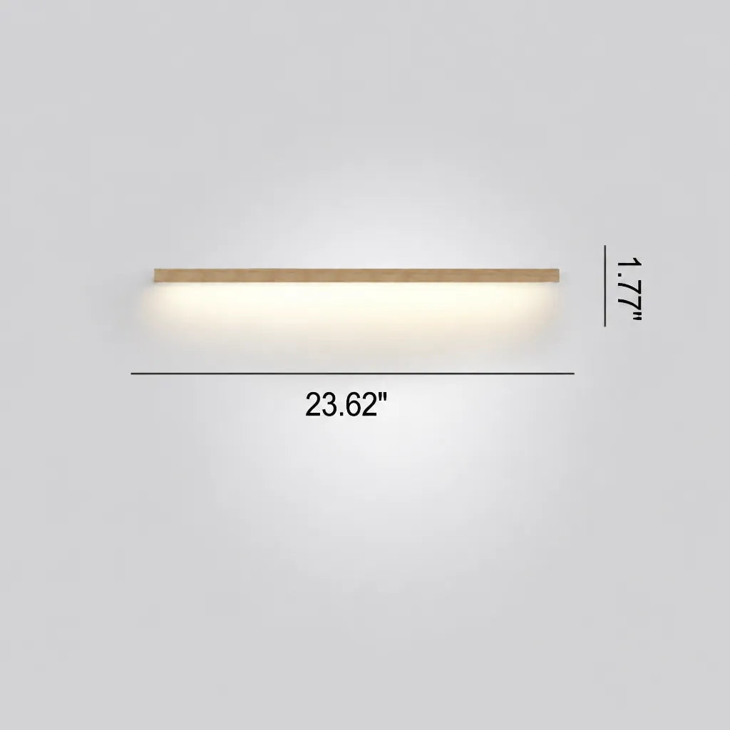 Linova - Minimalistische Längliche LED Wandleuchte Holzoptik - Weiß (5000K)