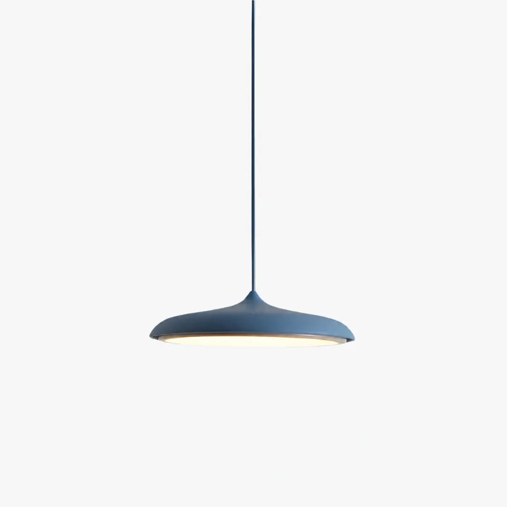 Discara - Flache LED Pendelleuchte Esstisch Skandinavisch - Blau