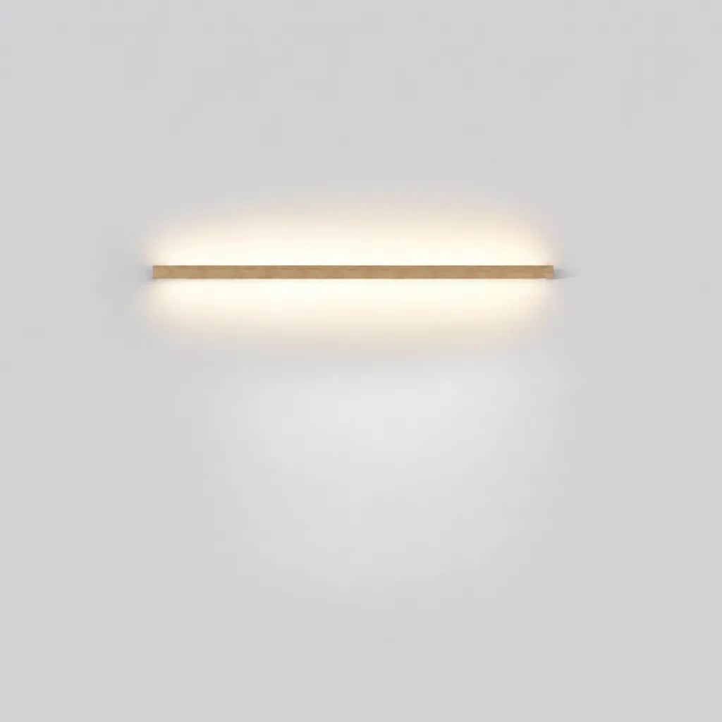 Linova - Minimalistische Längliche LED Wandleuchte Holzoptik - Weiß (5000K)