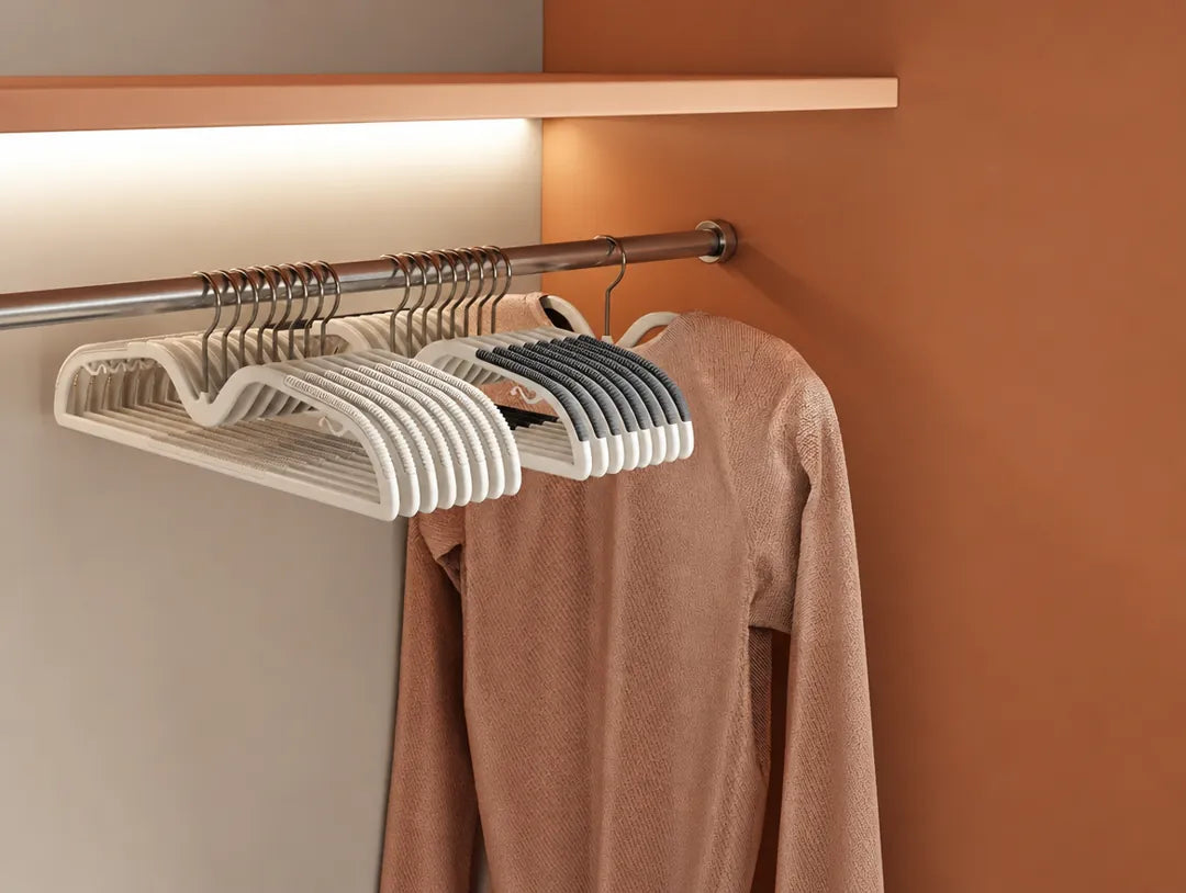 Slimfit - Kleiderbügel Platzsparend Rutschfest Drehbar - Grau