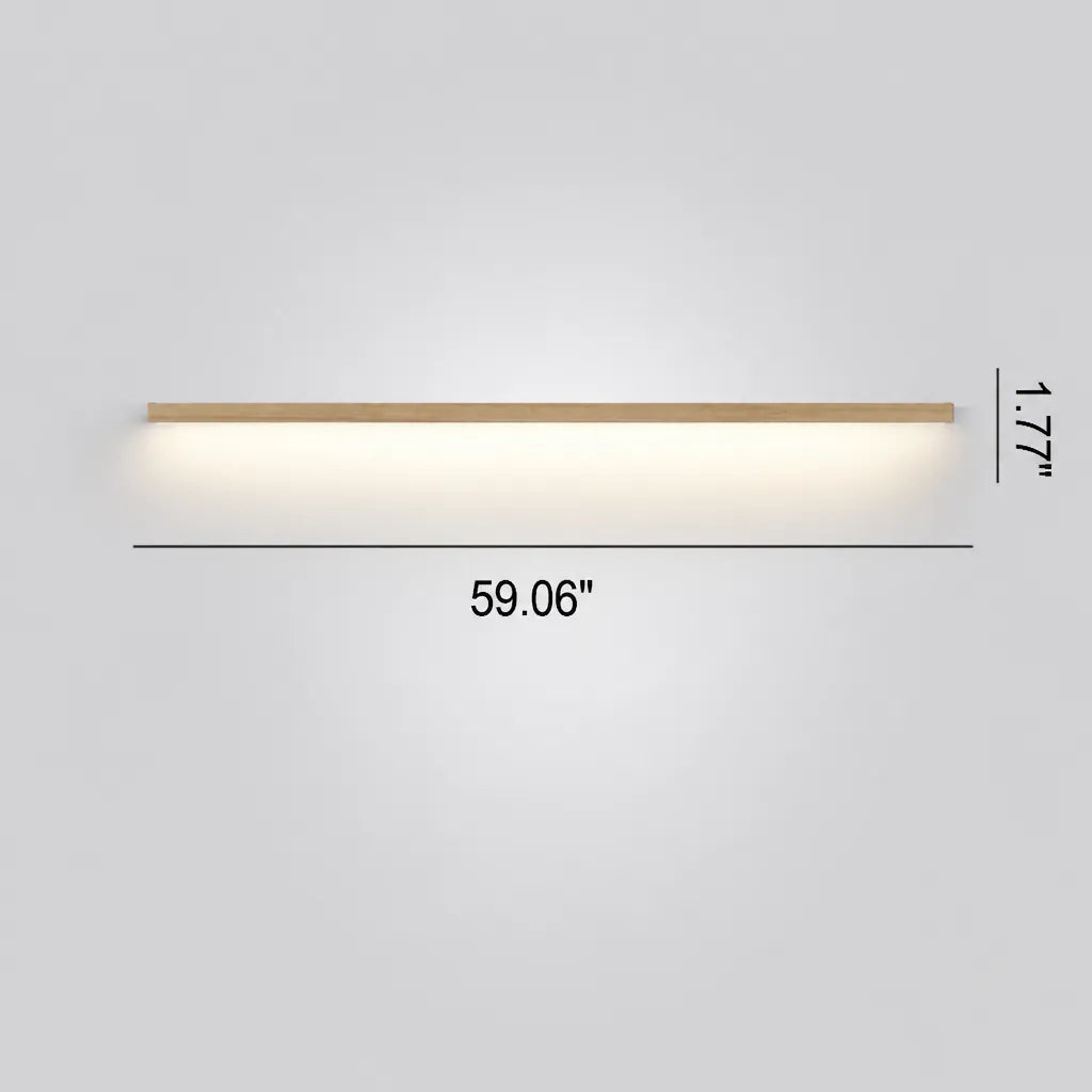 Linova - Minimalistische Längliche LED Wandleuchte Holzoptik - Weiß (5000K)