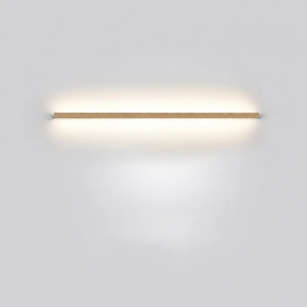 Linova - Minimalistische Längliche LED Wandleuchte Holzoptik - Weiß (5000K)