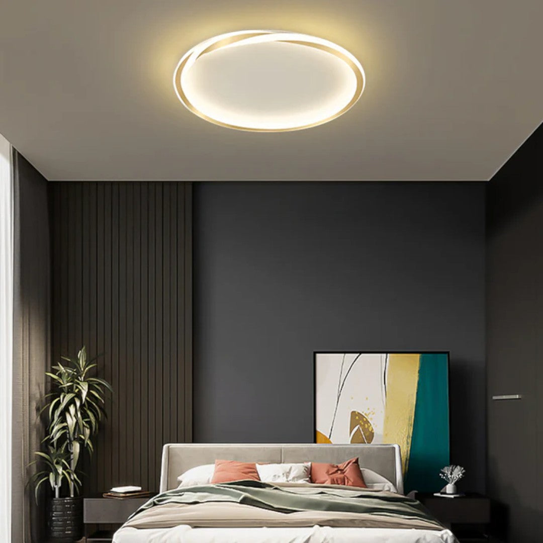 Runde LED-Deckenleuchte mit minimalistischem Ringdesign