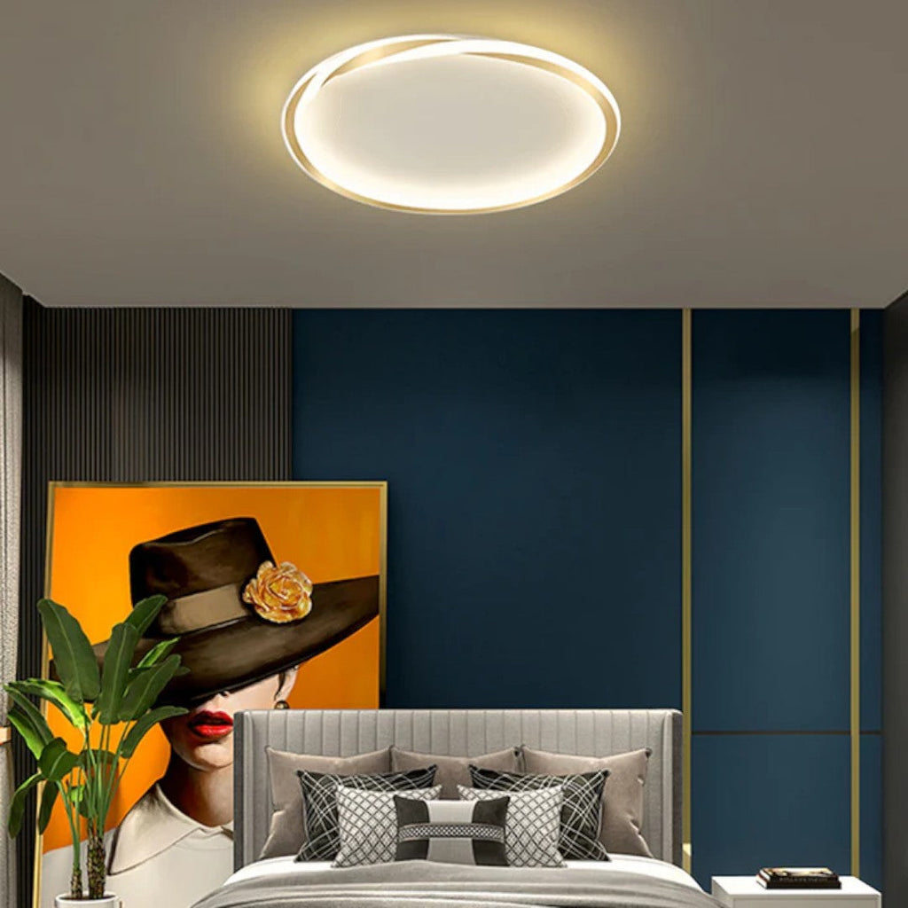 Runde LED-Deckenleuchte mit minimalistischem Ringdesign