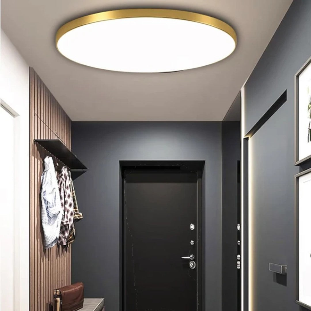Runde LED-Deckenleuchte mit flacher Form und kreisförmiger Lichtfläche