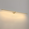Schmale LED-Wandleuchte mit langer Lichtleiste und zentraler Wandhalterung