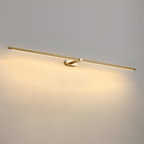 Schmale LED-Wandleuchte mit langer Lichtleiste und zentraler Wandhalterung